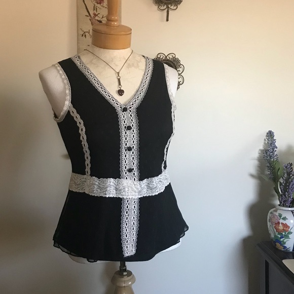 Worthington Tops - Romantic lace sleeveless blouse